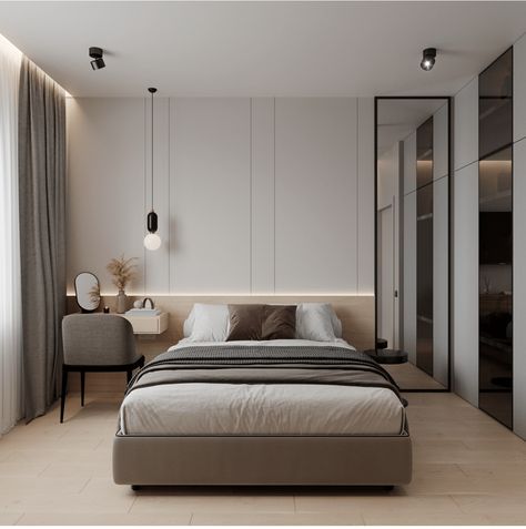 Light Apartment, Bright Bedroom, Small Bedroom Interior, Minimal Bedroom, Modern Bedroom Design, Room Design Bedroom, Minimalist Bedroom, Small Bedroom, Interior Design Bedroom