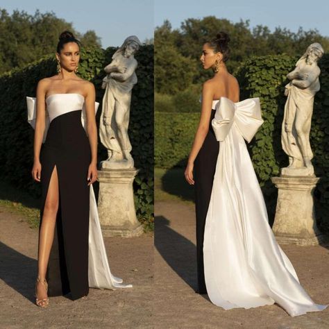 This Bridal Gowns & Separates item by LovelyLittleShopArt has 11 favorites from Etsy shoppers. Ships from Vietnam. Listed on Jun 12, 2023 Black And White Evening Dresses, Formal Occasion Dress, Strapless Evening Dress, A Line Evening Dress, White Evening Dress, Wedding Dresses Photos, Big Bow, Black N White Dress, Formal Dresses Prom