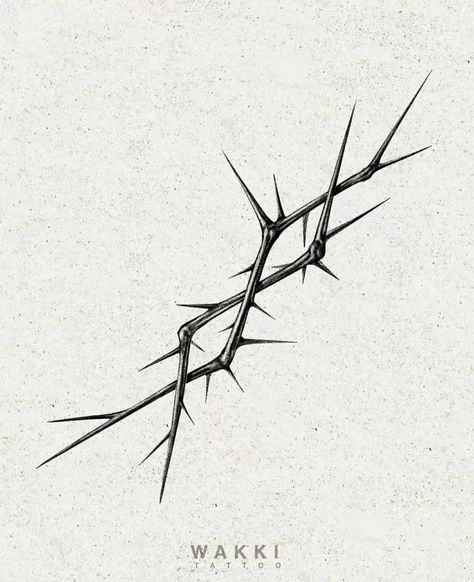 Spikes Drawing, Thorn Tattoo Design, Clavical Tattoos, Thorn Tattoo, Tattoos Hand, Sigil Tattoo, Sharpie Tattoos, Tattoo Inspiration Men, 4 Tattoo