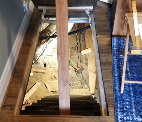 Concealed Hinge for Trap Door | Contractor Talk - Professional Construction and Remodeling Forum Floor Hatch, Crawl Space Door, Trap Door, Concealed Hinges, Door Open, Vinyl Floor, Diy Flooring, Hatch Door, Floor Finishes