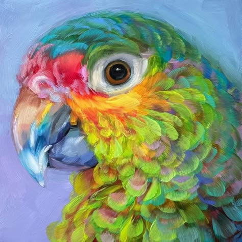 Holly Storlie, Abstract Artwork Painting, Parrot Painting, Unique Canvas Art, Barn Painting, Art Painting Gallery, Impasto Painting, Arte Animal, Art Painting Acrylic