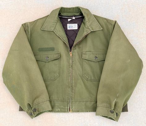 Work Jacket Outfit, Solarpunk Fashion, Japanese Americana, Vintage Military Jacket, Cool Tops, Designer Clothing Brands, Thrifted Outfits, Army Fashion, Park Ranger