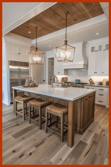 Infuse your kitchen with warmth and personality using these coastal farmhouse design tips. Modern Farmhouse Coastal Kitchen, Beachhouse Kitchen, Farmhouse Coastal Kitchen, Barndo Kitchen, Farmhouse Kitchen Designs, Hacienda Kitchen, Modern Coastal Kitchen, Coastal Kitchens, Coastal Farmhouse Design