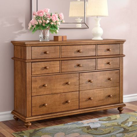 Courtdale 10 Drawer Dresser Cherry Dresser, Atm Machine, Classic Furniture Design, Bedroom Chest Of Drawers, Chase Bank, Dresser Top, Bedroom Chest, Wooden Chest, Cot Bedding