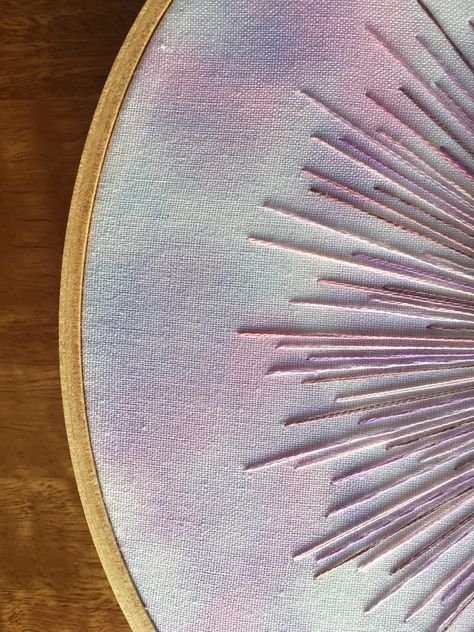 Ombré Embroidery, Watercolor Embroidery Hoop, Watercolour Embroidery, Geode Embroidery, Watercolor Embroidery, Watercolour Embroidery Hoop, Watercolour Embroidery Mixed Media, Marbling Fabric, Crystal Embroidery