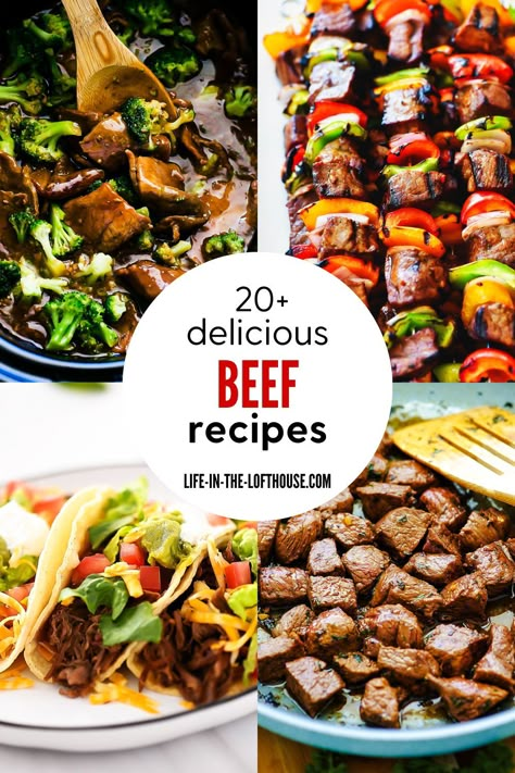 Chili Cheeseburgers, Life In The Lofthouse Recipes, French Dip Crescents, Mexican Street Tacos, Enchilada Lasagna, Sour Cream Noodle Bake, Life In The Lofthouse, Steak Kebabs, Beef Ideas