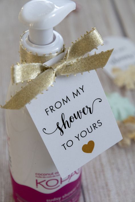 From My Shower To Yours Free Printable Gift Tag. Bridal shower favor idea. Baby shower favor tags. #bridalshowerfavors #babyshowerfavors #thankyougift Bridal Shower Hostess Gift Ideas, Bridal Shower Hostess Gifts, Bridal Shower Hostess Gifts From Bride, Wedding Shower Hostess Gift Ideas, Bridal Shower Thank You Gifts, Hostess Gift Ideas Bridal, From My Shower To Yours, My Shower To Yours, Shower Hostess Gifts