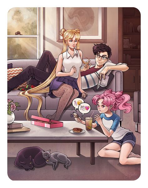 Sailor family Arte Sailor Moon, Sailor Scout, Tuxedo Mask, Sailor Senshi, Sailor Moon Fan Art, Sailor Moon Usagi, Sailor Moon Aesthetic, Moon Princess, Sailor Pluto