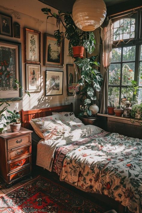 Vintage Room Ideas Retro, Bedroom Inspo Aesthetic, Bedroom Inspirations Green, Vintage Bedroom Aesthetic, Vintage Aesthetic Bedroom, Vintage Bedroom Design, Vintage Boho Bedroom, Bedroom Aesthetic Cozy, Cottage House Interior