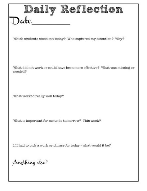 Reflective Teaching - Free Journal! - Fairy Dust Teaching. A good idea to bring closure to each day so I don't think about it all evening. End Of Day Reflection Journal, Daily Reflection Journal Template, Reflective Teaching, Teacher Reflection, Fairy Dust Teaching, Student Reflection, Learning Stories, Reflective Journal, Reflective Practice