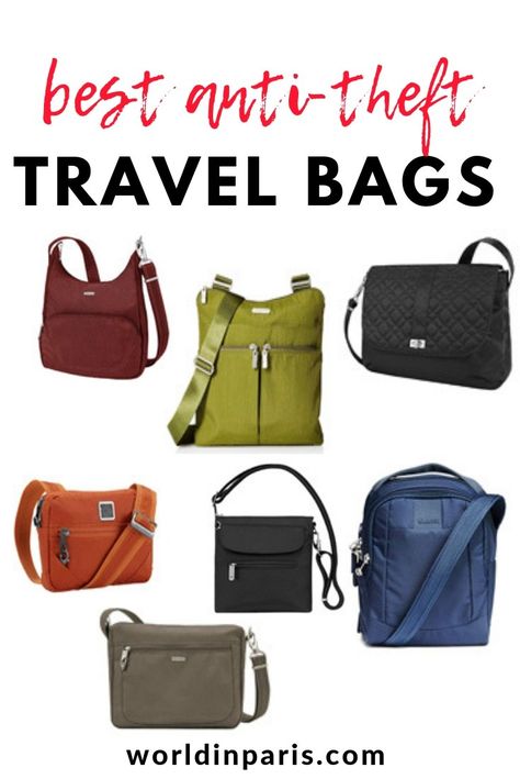 Travel Safe Bags: Best Anti Theft Travel Bags for Exploring the World – World In Paris What To Wear In Paris Summer, Anti Theft Travel Purse, Paris Packing List, What To Wear In Paris, Best Crossbody Bags, Anti Theft Bag, Travel Crossbody, Safe Travels, Backpacking Europe