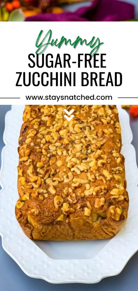 This Healthy Sugar Free Zucchini Bread is the such a yummy treat. Made with fresh zucchini, wholesome ingredients, and no refined sugars, this moist and flavorful bread is the perfect healthy treat for any time of day. Whether you’re looking for a nutritious breakfast or a satisfying snack, this is sure to become a new favorite. Mediterranean Zucchini Bread, No Sugar Zucchini Bread, Low Carb Zucchini Bread Recipes, Sugar Free Zucchini Bread Recipes, Low Sugar Zucchini Bread Recipes, Zucchini Bread No Sugar, Sugar Free Zucchini Muffins, Sugar Free Zucchini Bread, Sf Desserts