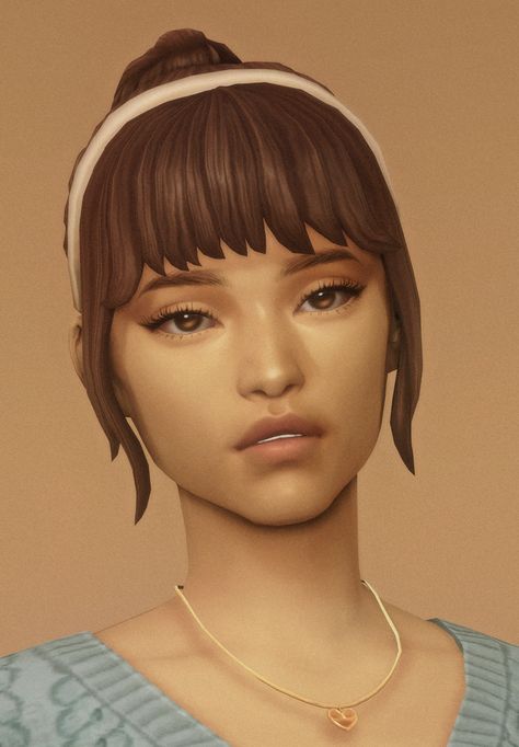 cala bun | dogsill Bangs With Bun, Across Bangs, Bun With Bangs, Simple Bun, Straight Across Bangs, 4 Braids, Mod Hair, Sims 4 Game Mods, Hair Pack