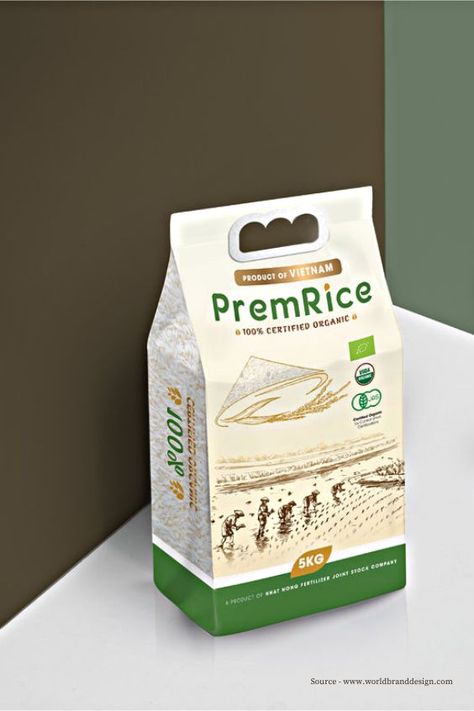 Rice Bag packaging design Organic Rice Packaging, Rice Packaging Design, Bag Packaging Design, Rice Brands, The Best Rice, Popcorn Packaging, Packaging Design Ideas, Rice Packaging, Best Rice