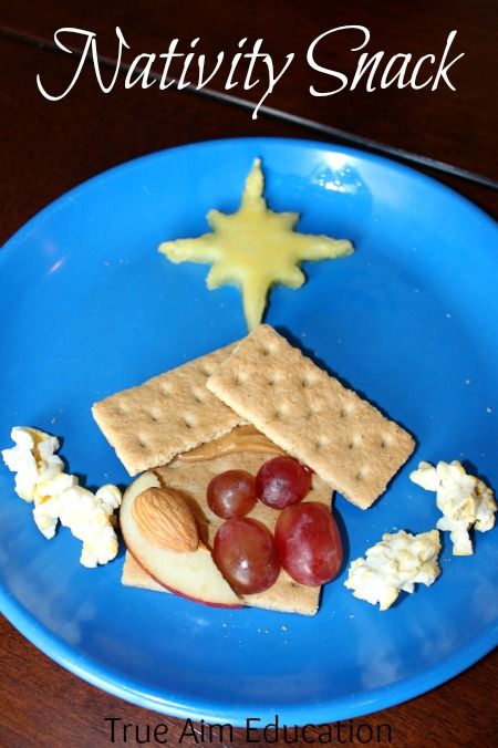 Nativity Snack, Happy Birthday Jesus Party, Sunday School Snacks, Preschool Snacks, Happy Birthday Jesus, Nativity Crafts, Preschool Christmas, Christmas Snacks, Food Crafts