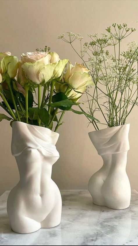 Vase Deco, Grass Flower, Keramik Design, White Ceramic Vases, Clay Art Projects, Boho Dekor, Candle Vase, Modern Vase, Keramik Vase