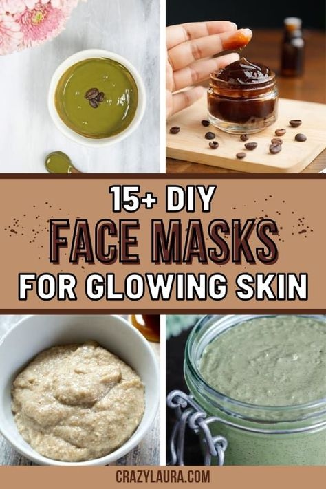 List of Super Easy DIY Face Masks to Get Glowing Skin #FaceMasks #Skincare #DIY Glowing Skin At Home, Homemade Face Mask, Turmeric Face, Moisturizing Face Mask, Homemade Facial Mask, Turmeric Face Mask, Diy Beauty Treatments, Get Glowing Skin, Glowing Skin Mask