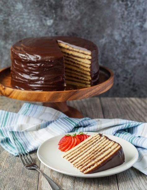 10 Layer Chocolate Cake, Layer Chocolate Cake Recipe, 12 Layer Chocolate Cake Recipe, Smith Island Cake, 10 Layer Cake, Easton Maryland, Layer Chocolate Cake, Island Cake, Cake Recipes At Home