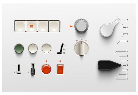 Braun Dieter Rams, Dieter Rams Design, Interaktives Design, Ui Buttons, Braun Design, Dieter Rams, User Interface Design, Design Website, Interface Design