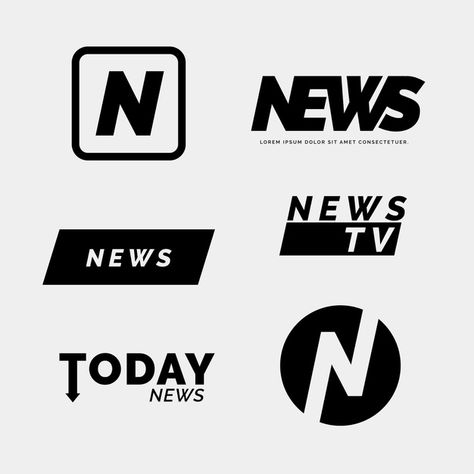 News logo collection Free Vector | Free Vector #Freepik #freevector #logo News Channel Logo Design Ideas, News Media Logo, News Logo Design Ideas, Media Logo Design Ideas, Media Logo Ideas, News Channel Logo, News Logo Design, Alert Logo, Tv Channel Logo