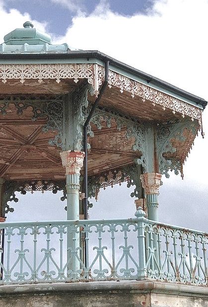 Vintage Seaside Aesthetic, Victorian Pavilion, Plume Aesthetic, Gilded Age Architecture, Anglo Caribbean Architecture, Seaside Architecture, Pride And Prejudice Gazebo, Seaside Aesthetic, Victorian Seaside