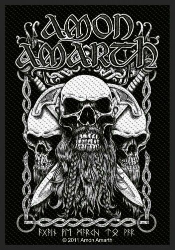 Amon amarth - bearded skull Swords Artwork, Metal Posters Art, Amon Amarth, Viking Skull, Viking Metal, Crossed Swords, Heavy Metal Art, Metal Family, Skull Artwork