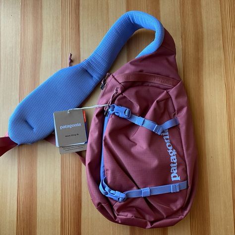 Unused Patagonia Atom Sling Bag for Outdoors and Hiking Patagonia Atom Sling, Lilac Blue, Hiking Bag, Dusty Rose Color, Find Color, Rose Color, Field Trip, Second Hand Clothes, Atom