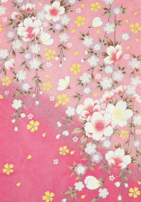 Japanese pattern. Traditional kimono design. Pink sakura or cherry blossom flowers. Cherry Blossom Kimono, Unique Swimwear, Japanese Art Prints, Kimono Design, Theme Background, Kimono Pattern, Ethnic Art, Japanese Flowers, Japanese Textiles