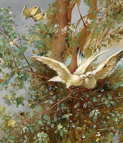 Hans Zatzka (Vienna 1859–1945) The Messenger of Love Hans Zatzka, Rennaissance Art, Beauty In Art, The Messenger, Art Courses, Victorian Art, Painting Wallpaper, Ethereal Art, Detail Art