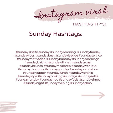 Sunday Hashtags Instagram, Sunday Hashtags, Photo Challenge Instagram, Instagram Challenges, Social Media Hashtags, Hashtags Instagram, Hashtag Ideas, Challenge Instagram, Instagram Challenge