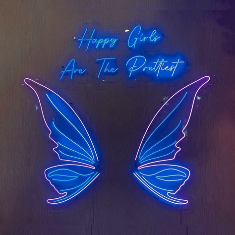 Boutique Display Ideas Retail Stores, Neon Party Decorations, Happy Girls Are The Prettiest, Esthetics Room, Neon Artwork, Boutique Display, Phone Wallpaper Pink, Neon Logo, Butterfly Theme