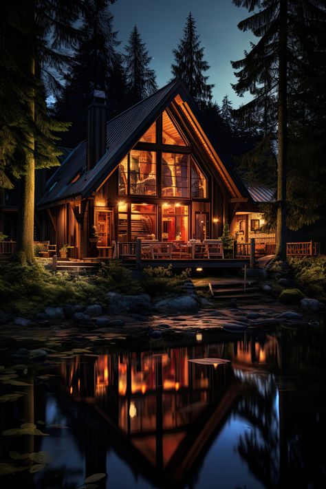 Little Cabin In The Woods, A Cabin In The Woods, Cabin Aesthetic, Forest Cabin, Cozy Cabins, Cabin Home, Log Cabin Homes, Tiny House Cabin, Cabins And Cottages