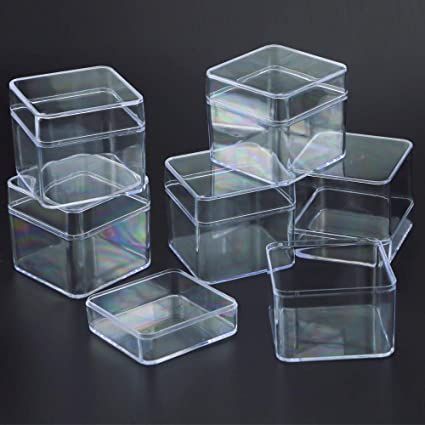 Clear Containers, Small Plastic Containers, Acrylic Containers, Bead Earring, Crafts Room, Clear Container, Bead Storage, Bedroom Idea, Clear Box