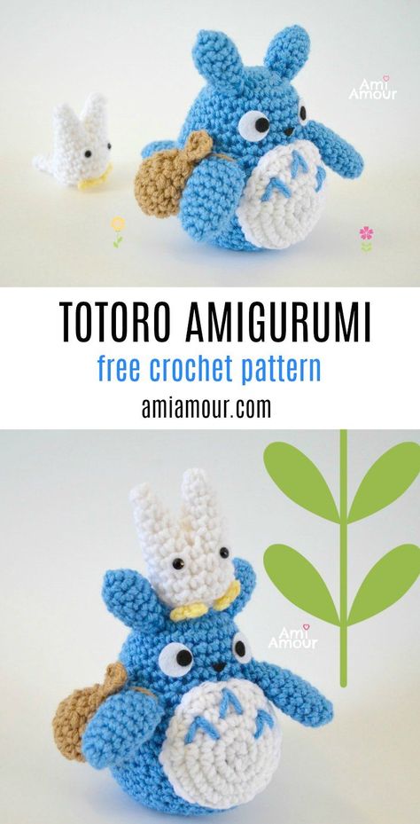 Amigurumi Cartoons, Blue Totoro, Totoro Crochet, Totoro Amigurumi, White Totoro, Crochet Totoro, Cute Totoro, Crochet Whale, Crochet Geek