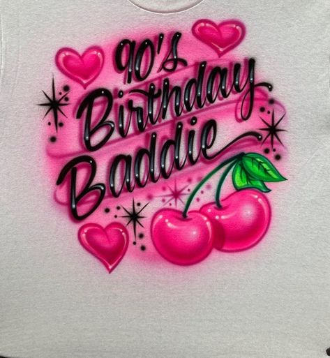 Airbrush Names Design, Air Brushed Tshirts, 90s Airbrush Shirt, Air Brush Shirts 90s, Airbrush Tshirt Design, Airbrush Birthday Outfits, Air Brushed Shirts, Spray Paint Shirt 90s, Air Brush Designs