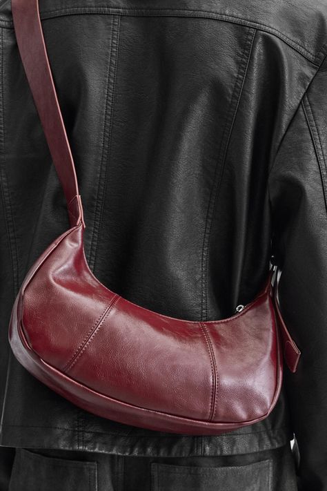 Leather Crossbody Bag For Women, Dark Red Bag, Leather Cross Body Bag, Small Purse, Small Crossbody Bag, Vintage Bags, Cross Body Bag, Crossbody Purse, Leather Crossbody Bag