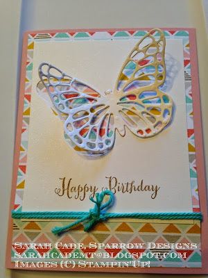 Sparrow Designs Stampin': Butterflies and more... Watercolor Wings, Butterfly Card, Making Greeting Cards, Cricut Cards, Butterfly Cards, Handmade Greetings, Stamping Up Cards, Get Well Cards, Card Making Ideas