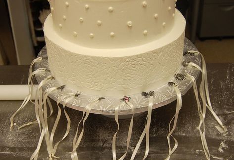 43 Wedding Cake Pull Charms Meanings and Customs Wedding Cake Pull Charms, Wedding Cake Pulls, Victorian Wedding Cakes, Cake Pull Charms, Southern Wedding Traditions, Wedding Cake Ribbon, Wedding Cake Images, Inside Cake, Cake Pulls