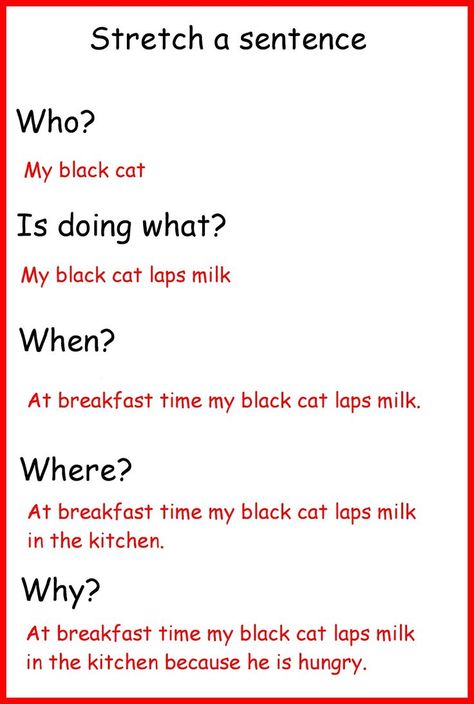 Stretch A Sentence, 2nd Grade Writing, Ela Writing, 1st Grade Writing, First Grade Writing, Sentence Writing, Teaching Literacy, Kindergarten Writing, Writer Workshop