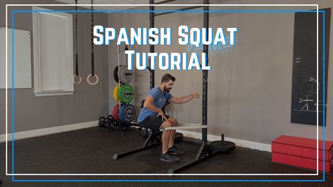 How to Perform the Spanish Squat Spanish Squats, Deep Squats Benefits, How To Properly Squat, Squat Muscles Used, How To Use Squat Rack, Different Squats, Squat Technique, Quad Muscles, Squat Variations