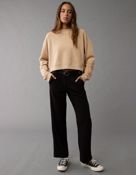 I'm sharing the love with you! Check out the cool stuff I just found at AEO: https://www.ae.com/us/en/p/0453_2393_203 Oversized Crew Neck Sweatshirt Outfit, Cropped Crewneck Outfit, Crew Neck Sweatshirt Outfit, Cropped Crew Neck Sweatshirt, Crewneck Sweatshirt Outfit, Outfits Professional, Crewneck Outfit, Crop Crewneck, Big Hug