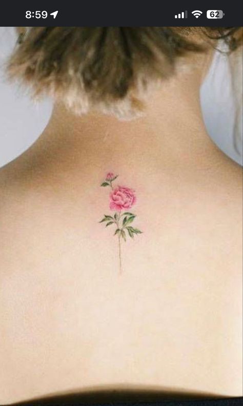 Peony Tattoo Placement, Peony Tattoo Color, Small Peony Tattoo, Discreet Tattoos For Women, Lily Tattoo Sleeve, Yellow Rose Tattoos, Peonies Tattoo, Lily Tattoo, Red Peonies