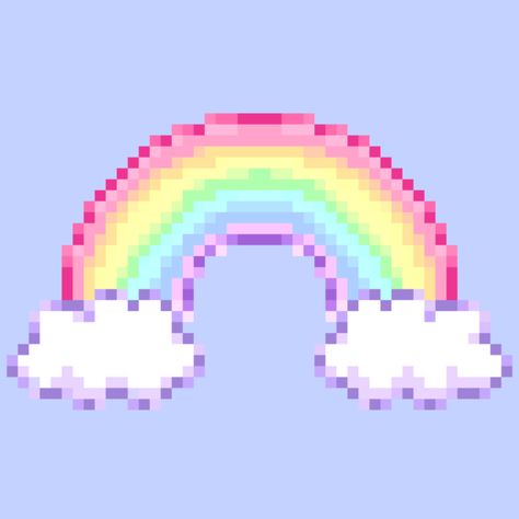 #icon #ios14 #ios14icon #rainbow Pixel Kawaii, Kawaii Stickers, Pixel Art, Rainbow, For Sale, Art, Kawaii