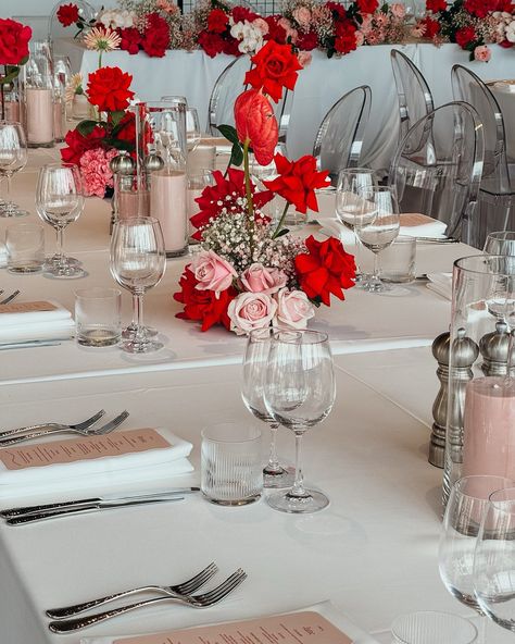 Izzy + Jordan, the reception ♥️ bold pinks and reds inside the iconic @mca_australia, alongside @ashdownandbee #sydneyweddings #weddingflowers #flowerstagram #roses Red And Pink Roses, Rose Party, Civil Ceremony, Vegas Wedding, Wedding Mood Board, Table Centerpieces, Red Flowers, Wedding Inspo, Pink Roses