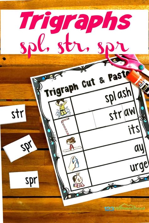 Trigraph Worksheets, Trigraph Activities, Phonics Step By Step, Consonant Blends Activities, Free Phonics Activities, Phonics Puzzles, Consonant Blends Worksheets, How To Teach Phonics, History Lessons For Kids