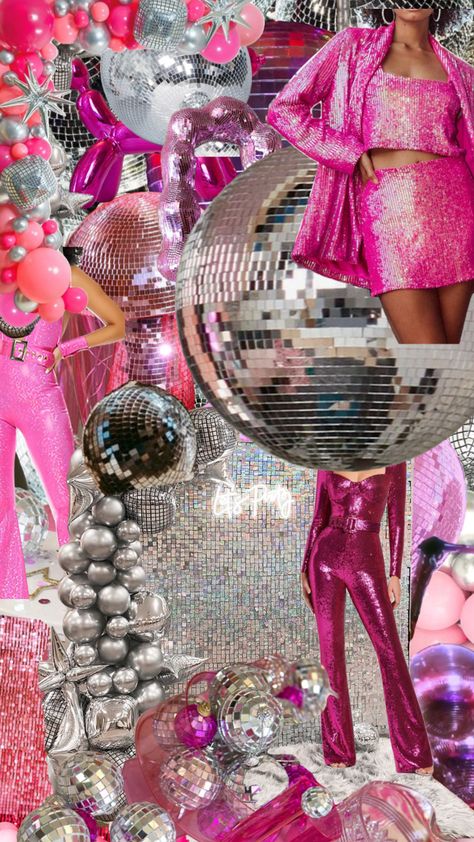 Pink Disco Ball Party, Glitz And Glam Aesthetic, Pink Disco, Glam Aesthetic, Disco Glam, Maternity Studio, Pink Sparkles, Glam Party, Pink Sparkle