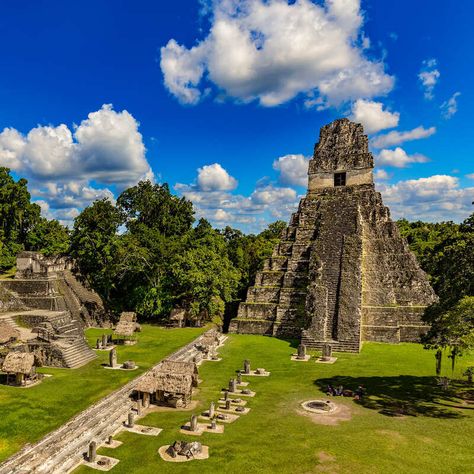 Panorama Of Tikal, Guatemala, Central America Quetzal Tattoo, Tikal Guatemala, Mayan Civilization, Ancient Mexico, Mayan History, Mayan Cities, Mystical Places, Travel Notebook, Yucatan Mexico