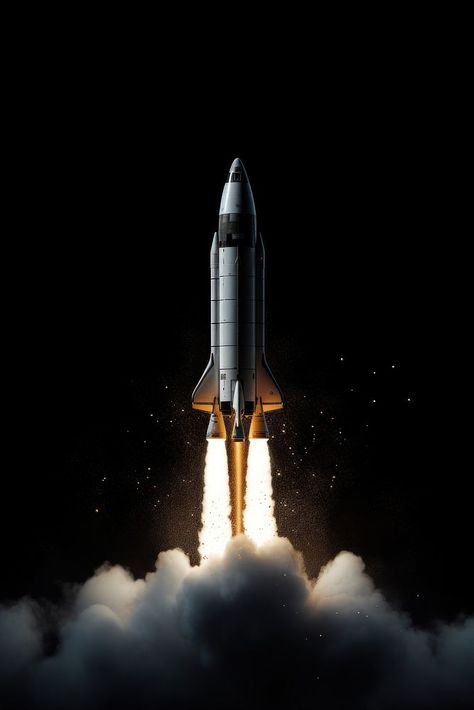 Rocket Flying, Space Sky, Black Minimal, About Space, Flying High, Rocket Ship, Space Shuttle, Download Free Images, Free Image