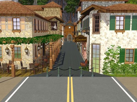 Marco80's North European Town Centre By MaRcO_Italy Bloxburg Italy Town, Bloxburg Italy, Italy Town, Town House Plans, Sims4 House, European Town, Museum Plan, Ts3 Cc, Sims 4 House Plans