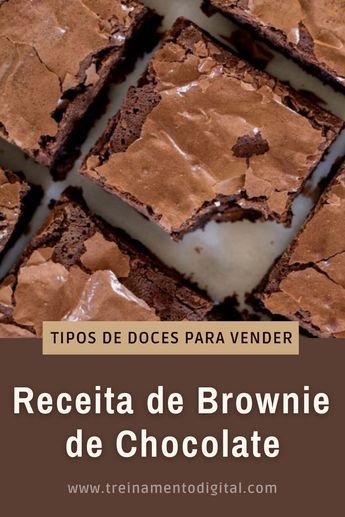 Receita de brownie de chocolate. Clica no PIN, já separa os ingredientes e segue o modo de preparo.... Faça essa receita e prove o quanto ela é deliciosa! #receitadebrownie #browniedechocolate #receitas #treinamentodigital #brownies #chocolate Bolo Brownie, Mini Torte, Brownies Chocolate, Brownie Cupcakes, Brownie Bar, Chocolate Brownies, Quick Recipes, Cake Cookies, Fudge